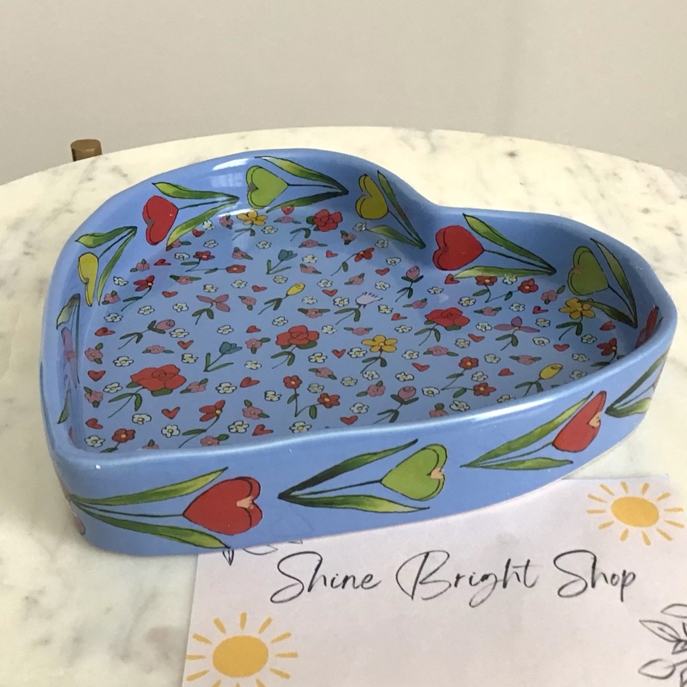 Anthropologie Mud Fairy Trinket Dish Jewelry Tray Glazed Stoneware New In Box - Picture 7 of 11